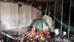 بالصور: فجر اليوم - حريق كبير داخل قاعة "زهرة الأفراح" في مدينة اللد